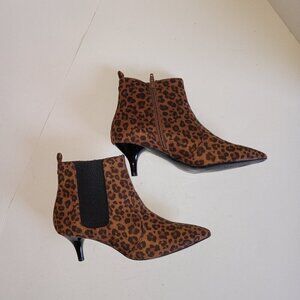 NWOB  - S. Oliver Leopard Print Ankle Boots - Size 7.5